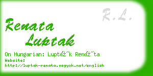 renata luptak business card